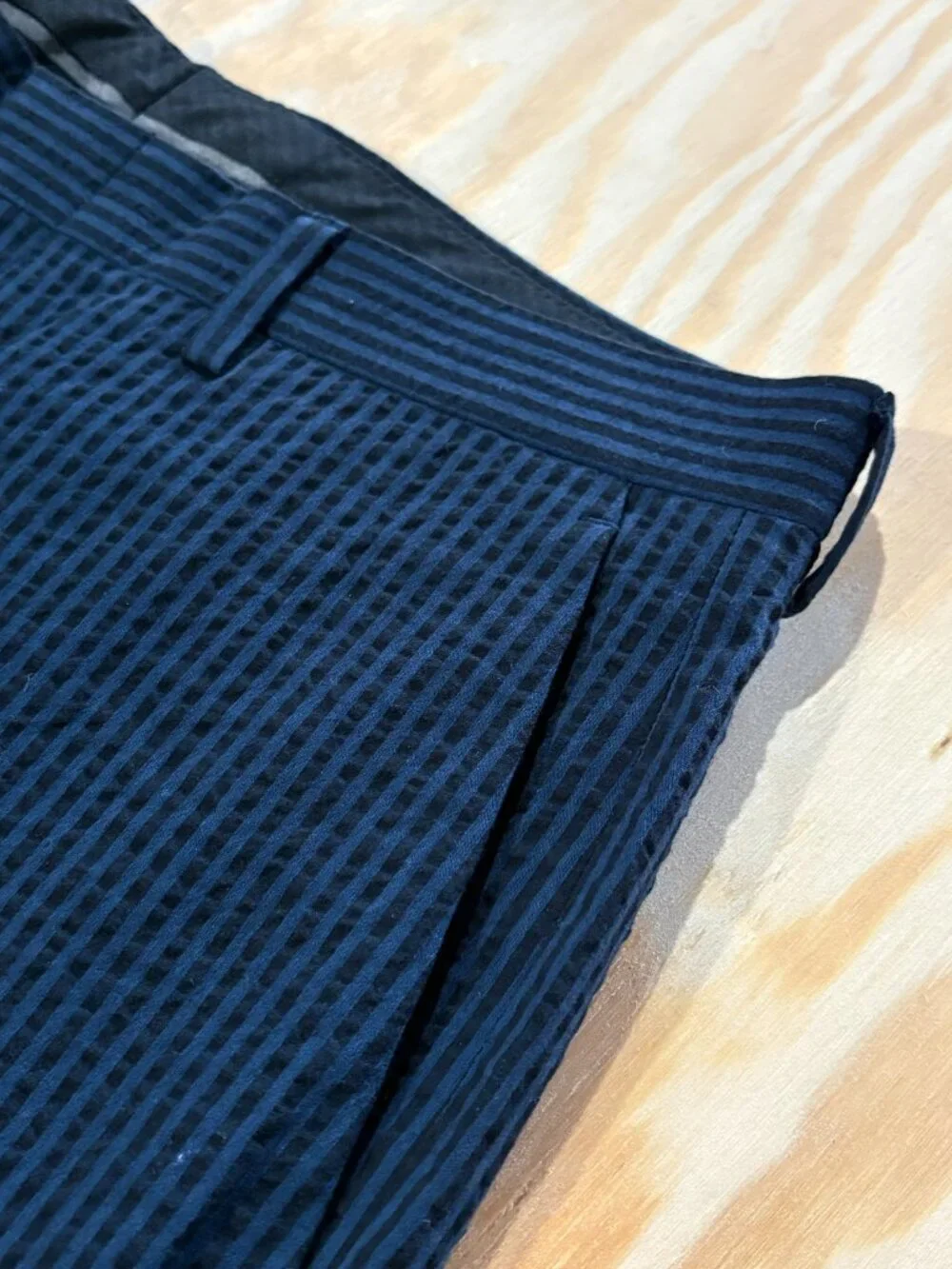 J.Crew Ludlow Slim Navy Seersucker Pants | Mens | 32Wx34L